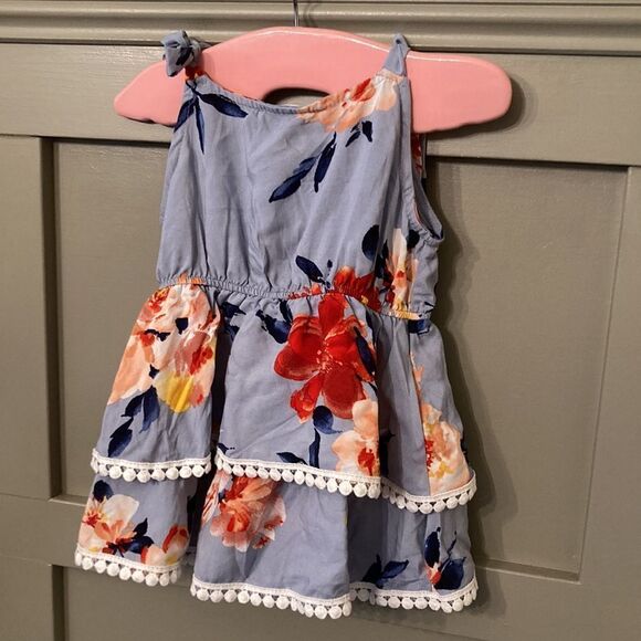 Persaya Girl Stitch Fix Danyca Tiered Tank Top in Light Blue Floral Size XS NWT - Picture 8 of 8